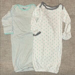 Circo Kids Pajamas Sleep Sacks - White and Gray with Mint Accents